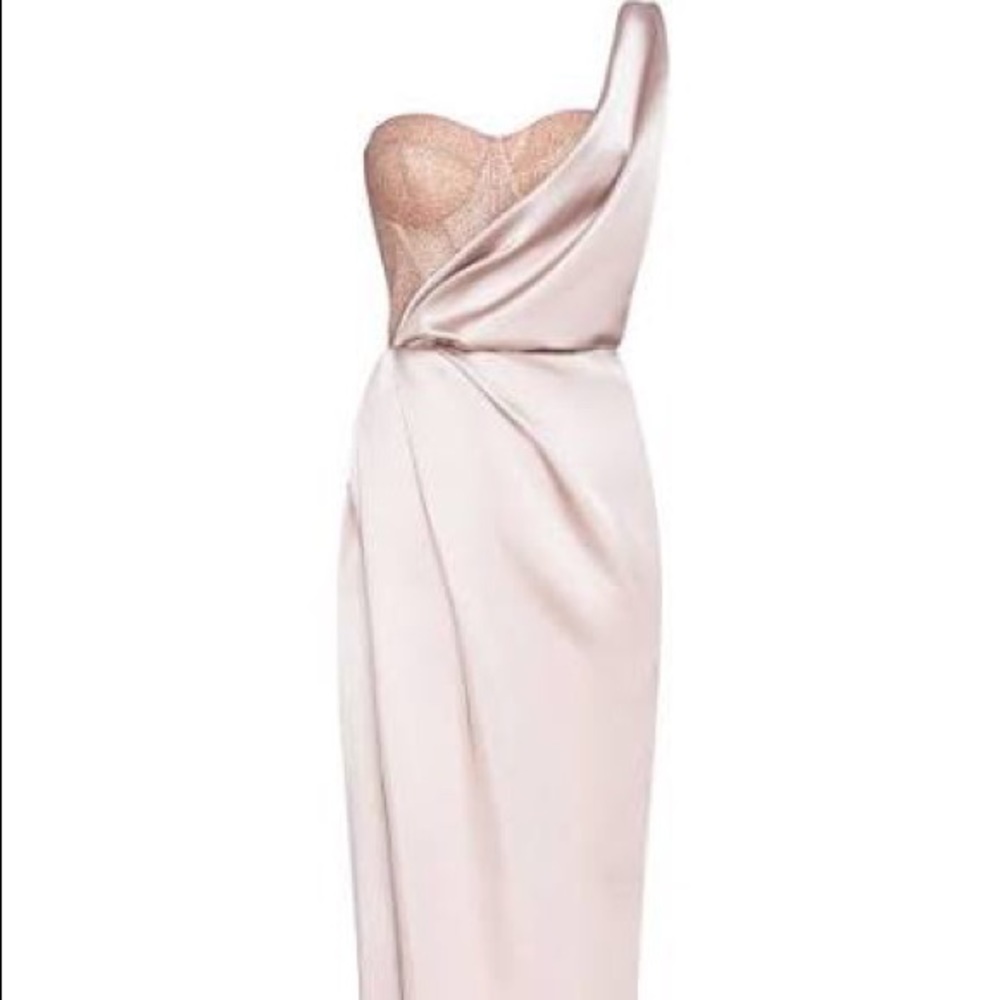 Mills Malena one shoulder party Dress Misty Rose